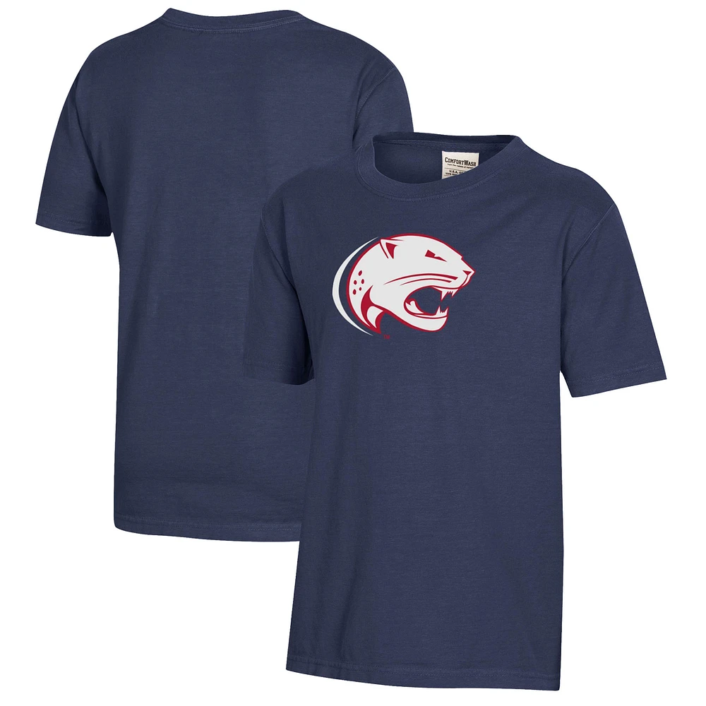 Youth Heather Navy South Alabama Jaguars Logo Comfort Wash T-Shirt