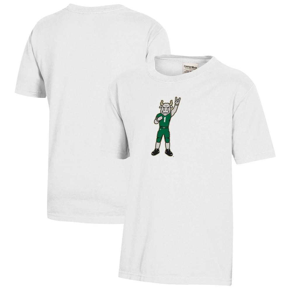 Youth White South Florida Bulls Logo Comfort Wash T-Shirt