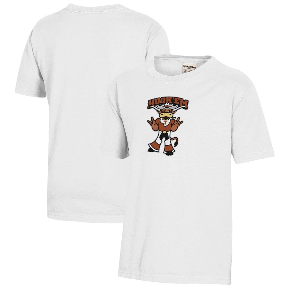 Youth White Texas Longhorns Logo Comfort Wash T-Shirt