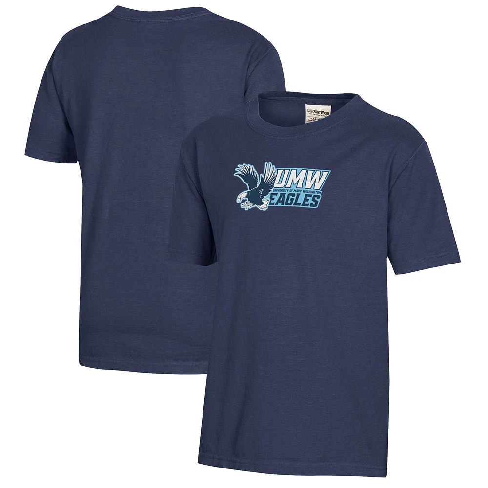 Youth Heather Navy University of Mary Washington Eagles Logo Comfort Wash T-Shirt