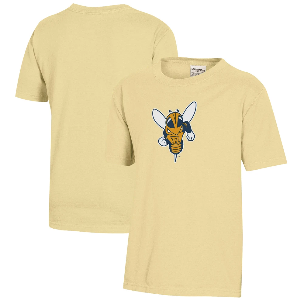 Youth Yellow Rochester Jackets Logo Comfort Wash T-Shirt