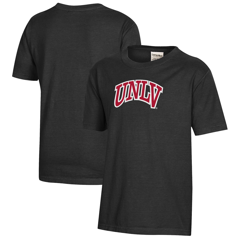 Youth Black UNLV Rebels Logo Comfort Wash T-Shirt