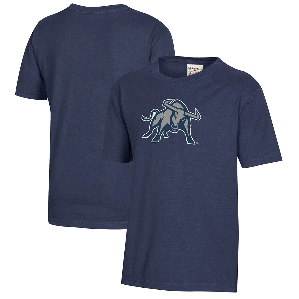 Youth Heather Navy Utah State Aggies Logo Comfort Wash T-Shirt