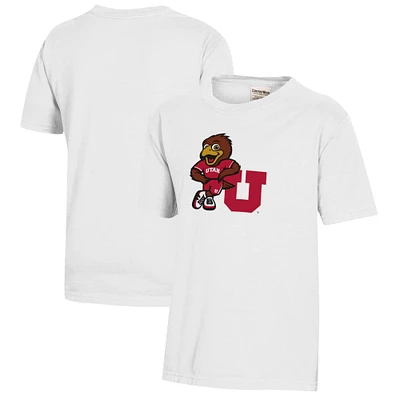 Youth White Utah Utes Logo Comfort Wash T-Shirt