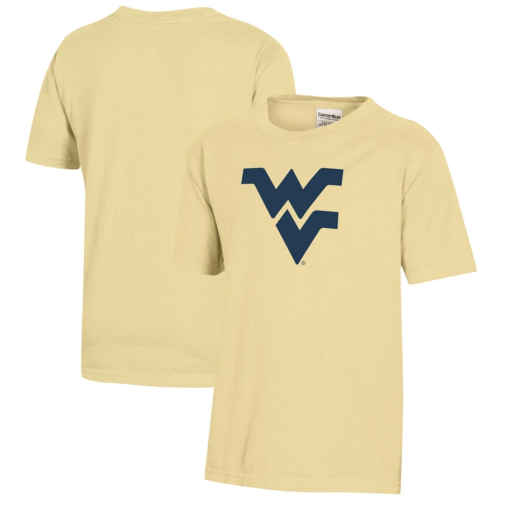 Youth Gold West Virginia Mountaineers Logo Comfort Wash T-Shirt