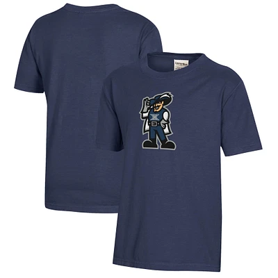 Youth  Heather Navy Xavier Musketeers Logo Comfort Wash T-Shirt
