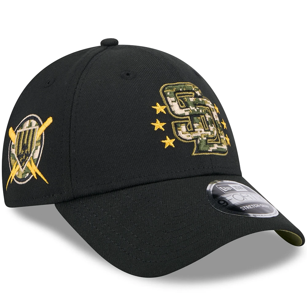 Men's New Era Black San Diego Padres 2024 Armed Forces Day 9FORTY Adjustable Hat