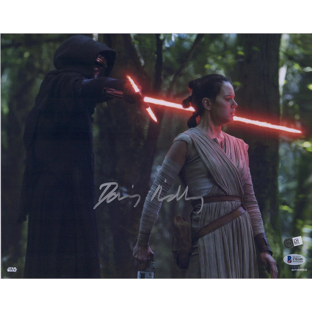 Daisy Ridley Star Wars: The Force Awakens Autographed 12" x 18" Photograph - BAS