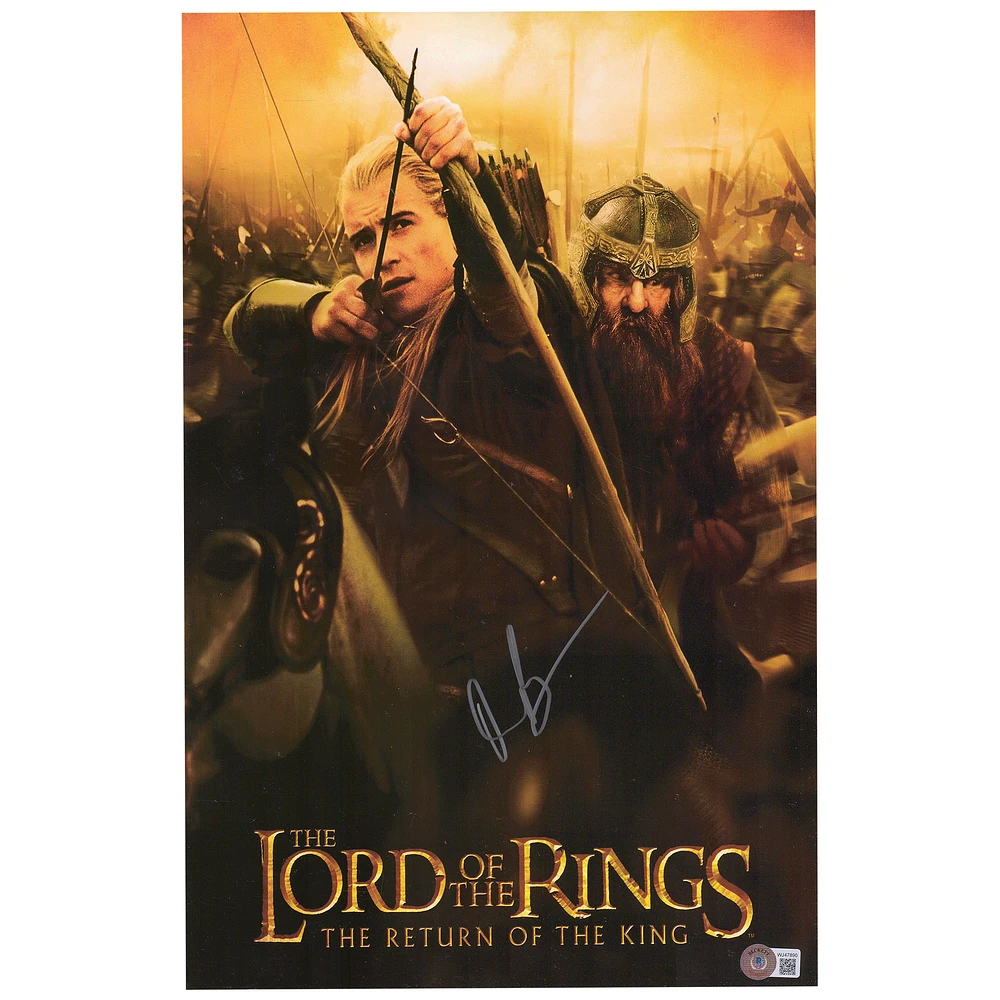 Orlando Bloom The Lord of the Rings: The Fellowship of the Ring Autographed 12" x 18" Movie Poster
