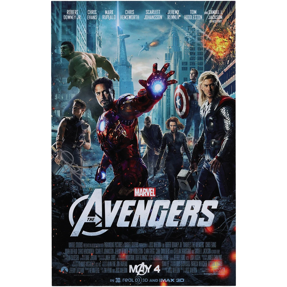 Don Cheadle The Avengers Autographed 11" x 17" Movie Poster