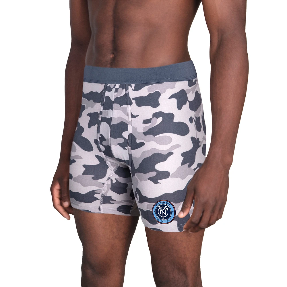Men's Concepts Sport Charcoal New York City FC Invincible Knit Boxer Briefs