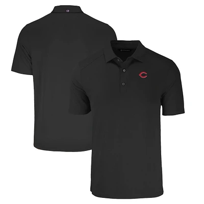 Men's Cutter & Buck Black Cincinnati Reds Big Tall Forge Eco Stretch Recycled Polo