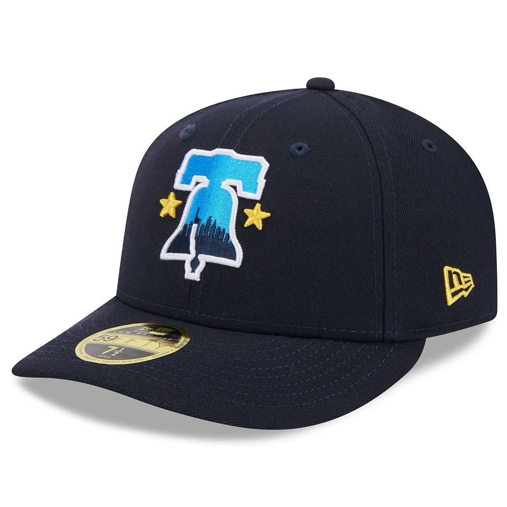Men's New Era Navy Philadelphia Phillies 2024 City Connect Low Profile 59FIFTY Fitted Hat