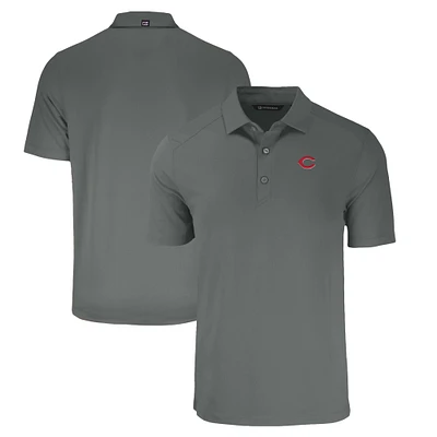 Men's Cutter & Buck Gray Cincinnati Reds Forge Eco Stretch Recycled Polo