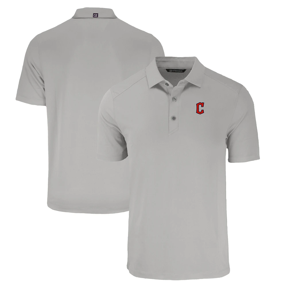 Men's Cutter & Buck Gray Cleveland Guardians Forge Eco Stretch Recycled Polo