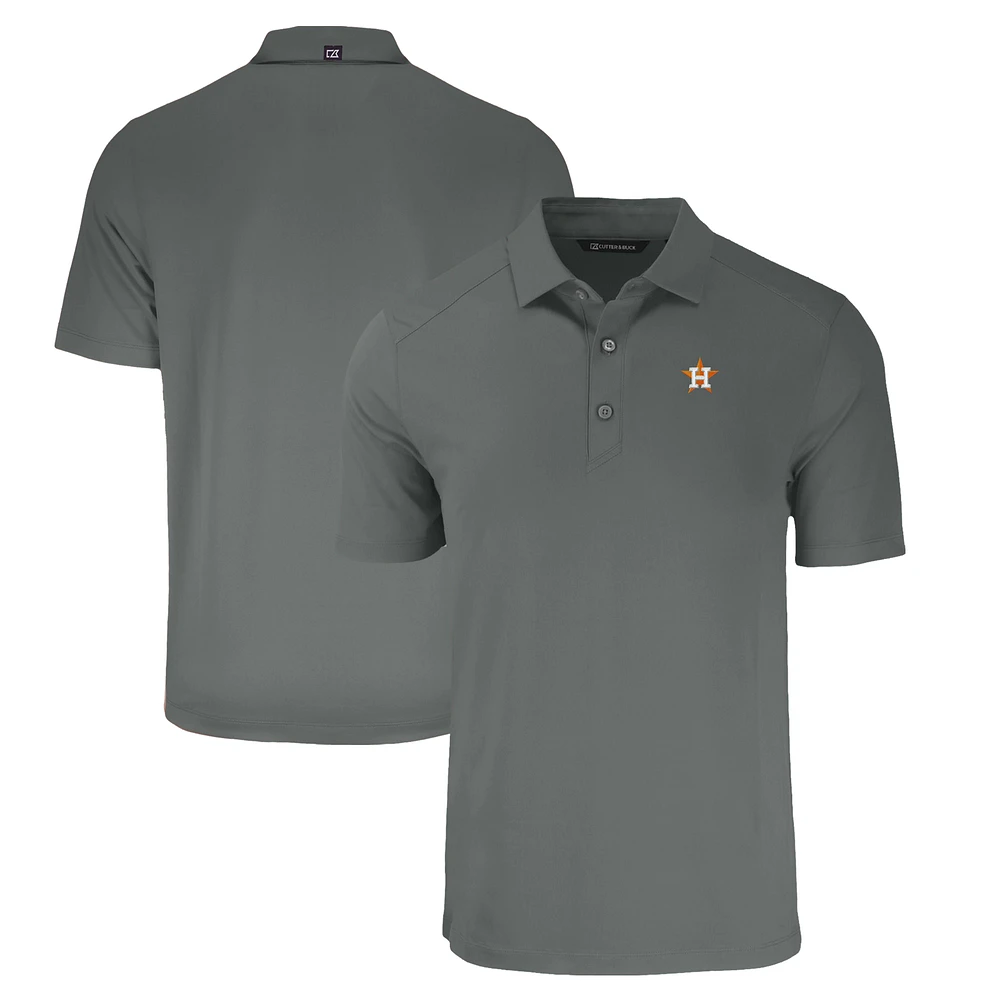 Men's Cutter & Buck Gray Houston Astros Forge Eco Stretch Recycled Polo