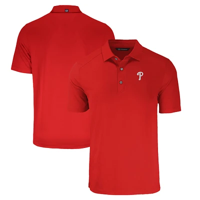 Men's Cutter & Buck Red Philadelphia Phillies Forge Eco Stretch Recycled Polo