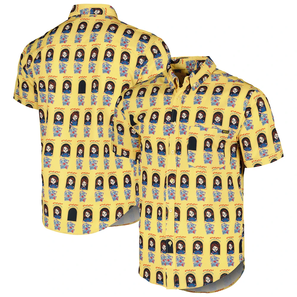 Unisex RSVLTS Yellow Chucky Friends 'Til the End Button-Down Shirt