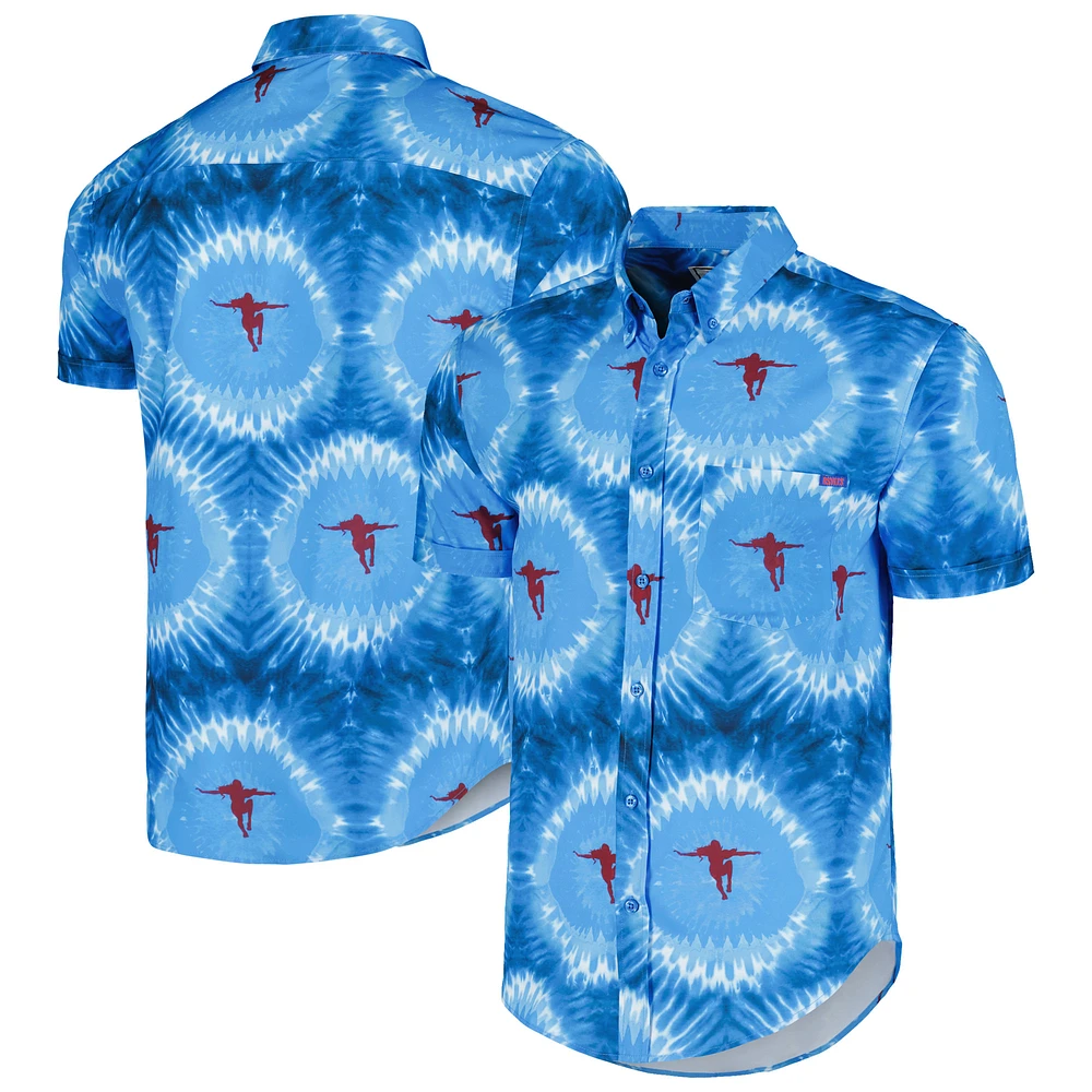 Unisex RSVLTS Blue Jaws Night Swim Button-Down Shirt