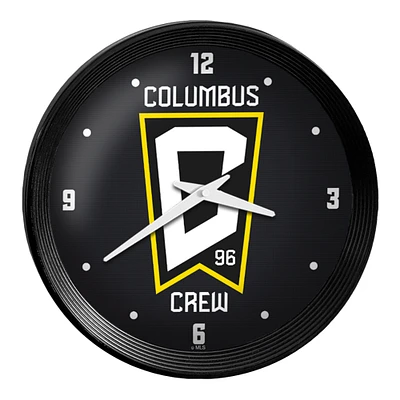 Columbus Crew 15" Ribbed Frame Wall Clock