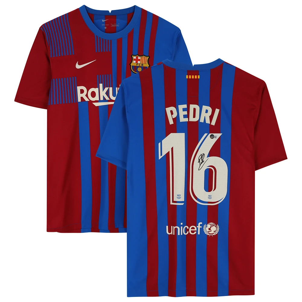 Pedri FC Barcelona Autographed Nike Jersey