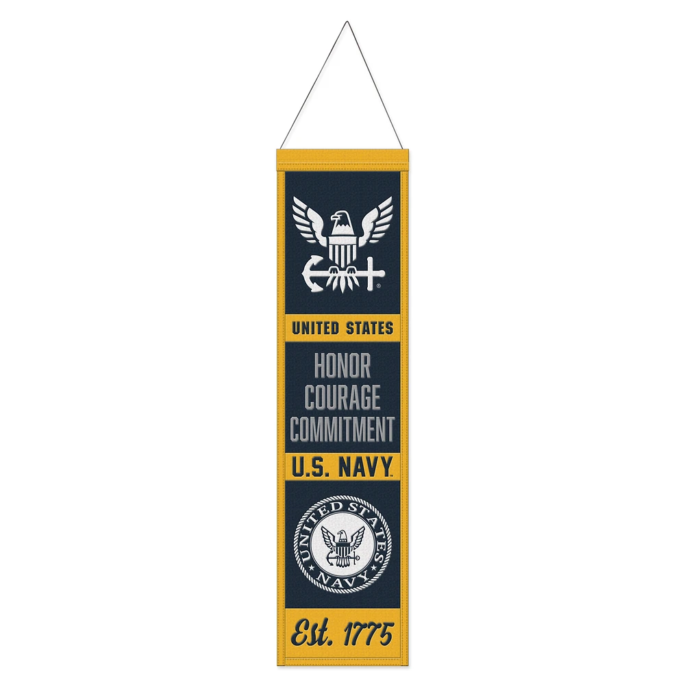 WinCraft Navy 18" x 32" Wool Banner