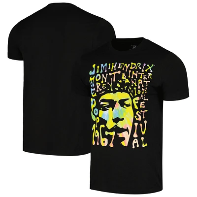 Unisex Black Jimi Hendrix Monterey Pop T-Shirt