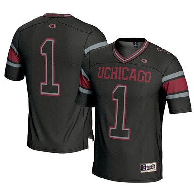 Men's GameDay Greats #1 Black UChicago Maroons Football Jersey