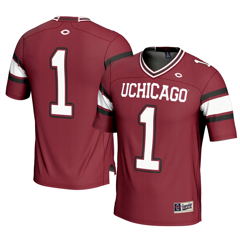 Men's GameDay Greats #1 Maroon UChicago Maroons Football Jersey