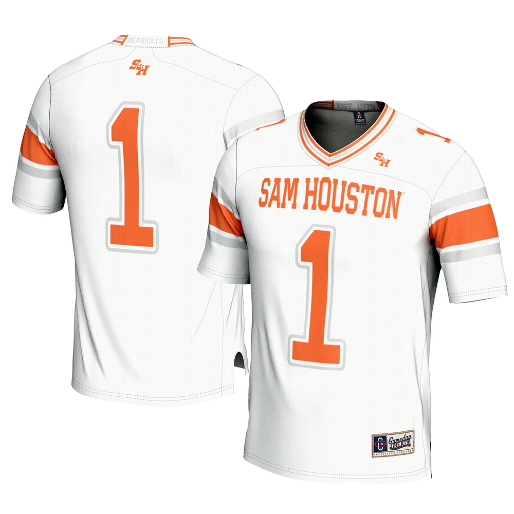 Men's GameDay Greats #1 White Sam Houston State Bearkats Football Jersey