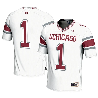 Men's GameDay Greats #1 White UChicago Maroons Football Jersey