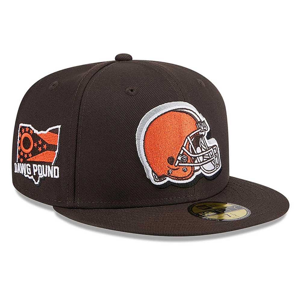 Men's New Era Brown Cleveland Browns 2024 NFL Draft 59FIFTY Fitted Hat