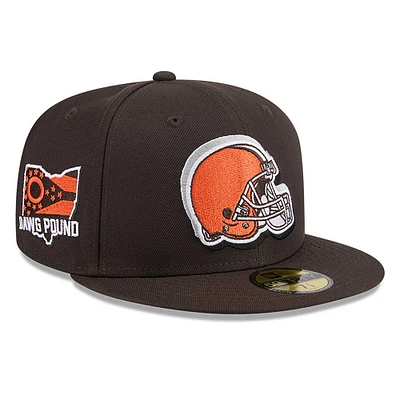 Men's New Era Brown Cleveland Browns 2024 NFL Draft 59FIFTY Fitted Hat