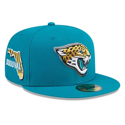 Men's New Era Teal Jacksonville Jaguars 2024 NFL Draft 59FIFTY Fitted Hat