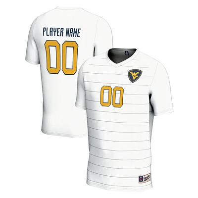 Youth GameDay Greats White West Virginia Mountaineers Pick-A-Player NIL Lightweight Soccer Jersey