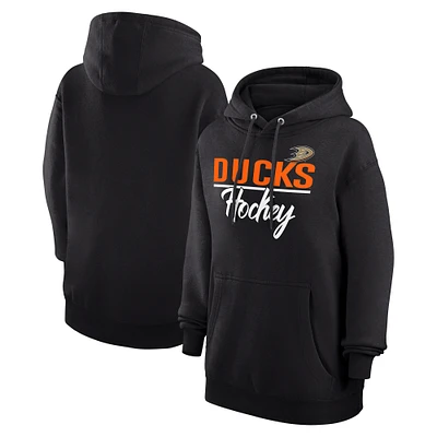 Women's G-III 4Her by Carl Banks Black Anaheim Ducks Team Sport Tri-Blend Fleece Hoodie