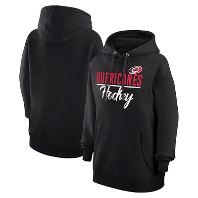 Women's G-III 4Her by Carl Banks Black Carolina Hurricanes Team Sport Tri-Blend Fleece Hoodie