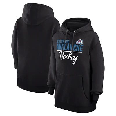 Women's G-III 4Her by Carl Banks Black Colorado Avalanche Team Sport Tri-Blend Fleece Hoodie