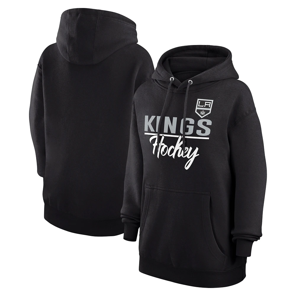Women's G-III 4Her by Carl Banks Black Los Angeles Kings Team Sport Tri-Blend Fleece Hoodie