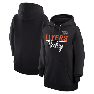 Women's G-III 4Her by Carl Banks Black Philadelphia Flyers Team Sport Tri-Blend Fleece Hoodie