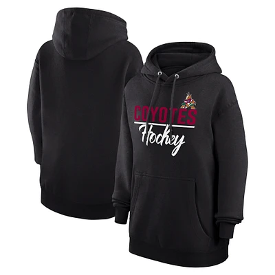 Women's G-III 4Her by Carl Banks Black Arizona Coyotes Team Sport Tri-Blend Fleece Hoodie