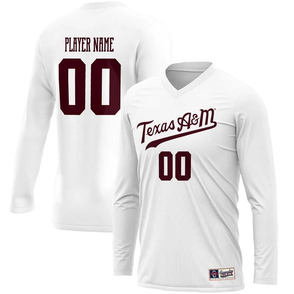 Unisex GameDay Greats White Texas A&M Aggies NIL Pick-A-Player Lightweight Volleyball Jersey