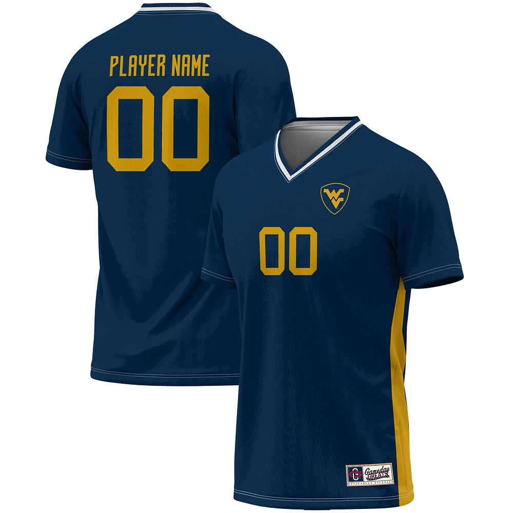 Unisex GameDay Greats Navy West Virginia Mountaineers Pick-A-Player NIL Lightweight Soccer Jersey