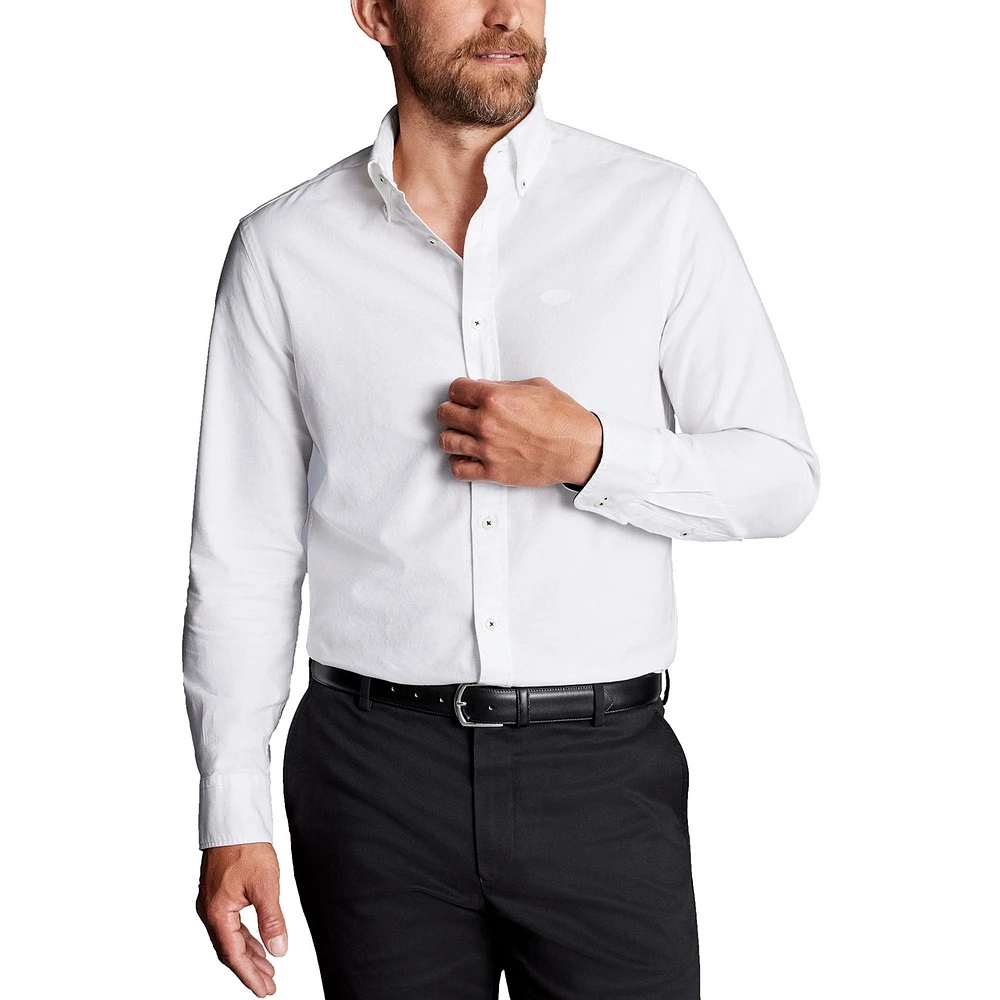 Men's Charles Tyrwhitt White New York Jets Slim Fit Oxford Button-Down Shirt