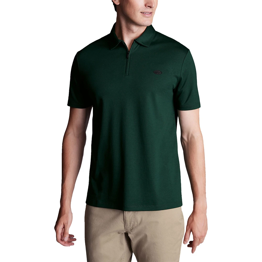 Men's Charles Tyrwhitt Green New York Jets Quarter-Zip Polo