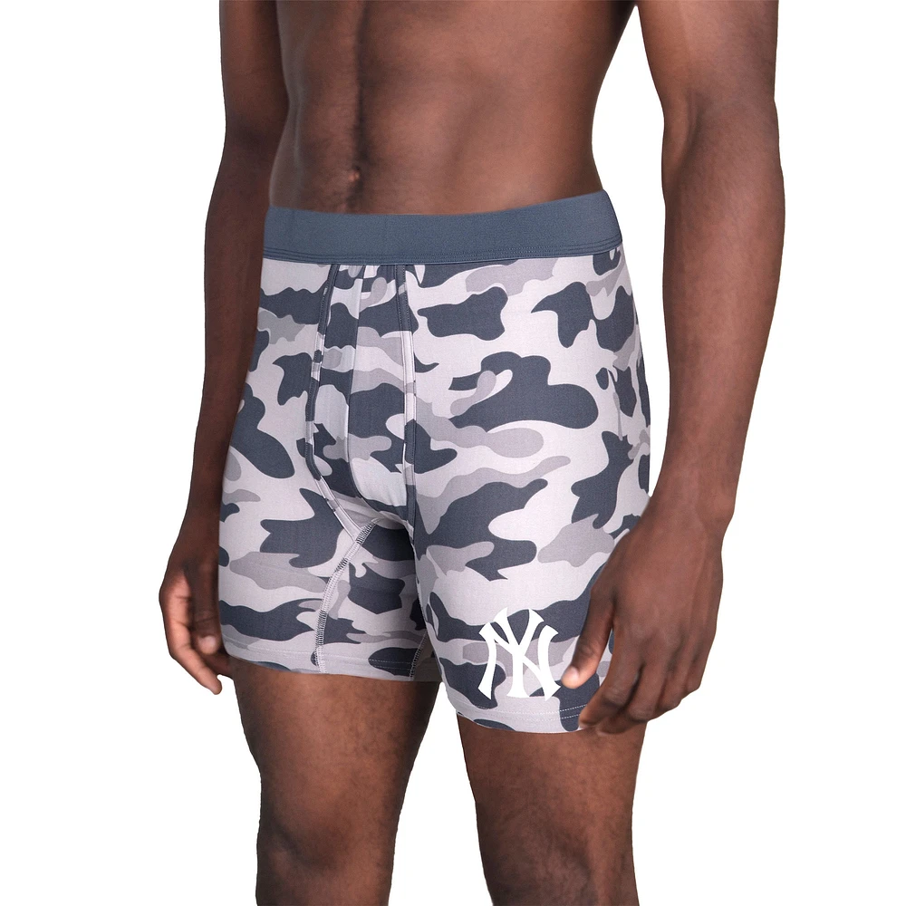 Men's Concepts Sport Charcoal New York Yankees Invincible Knit Boxer Brief