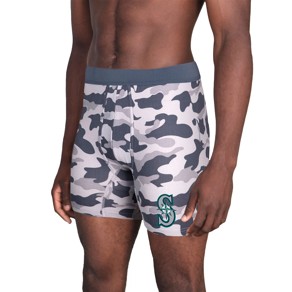 Men's Concepts Sport Charcoal Seattle Mariners Invincible Knit Boxer Brief