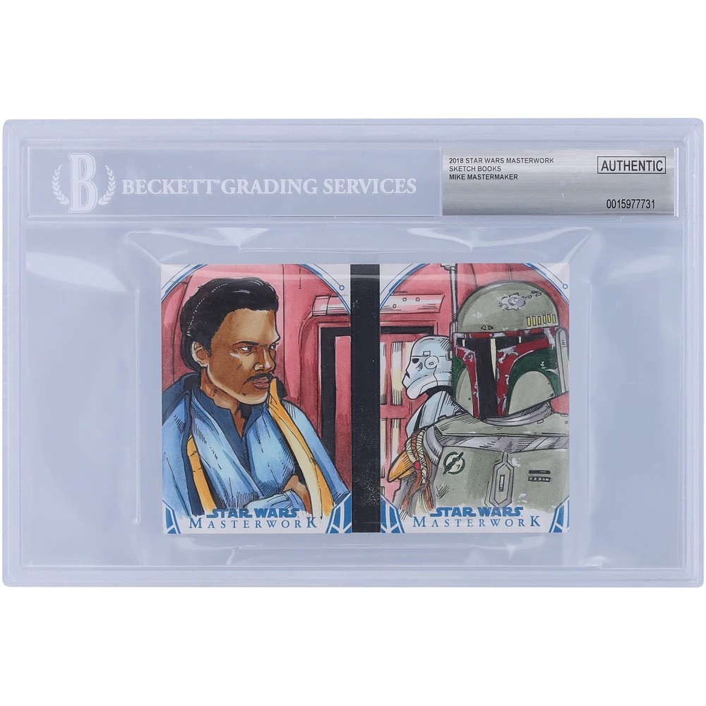 Michael Mastermaker Autographed 2018 Topps Star Wars Masterwork Sketch Booklet #NNO #1/1 BGS Authenticated Card