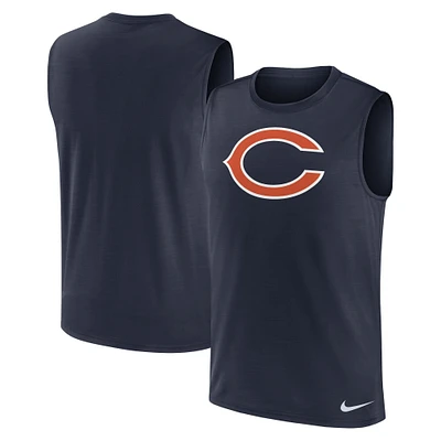 Men's Nike Navy Chicago Bears Blitz Legend Performance Muscle Tank Top
