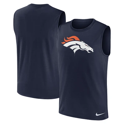 Men's Nike Navy Denver Broncos Blitz Legend Performance Muscle Tank Top
